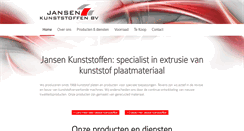 Desktop Screenshot of jansenkunststoffen.nl